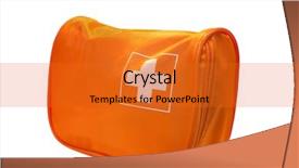  Presentation with medicine - Colorful PPT theme enhanced with medicine bag under the white backdrop and a gold colored foreground