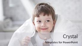  Presentation with herbs and cough - PPT layouts with medicine bottle - boy drinking cough syrup background and a light gray colored foreground