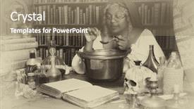  Presentation with vintage filipino hero - Audience pleasing theme consisting of medicine bottle - vintage alchemist adding herbs backdrop and a coral colored foreground