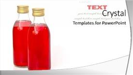  Presentation with medicine syrup - PPT theme with medicine bottle with red syrup background and a pink colored foreground