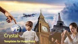  Presentation with child medicine - Slides enhanced with medicine business - composition with a child background and a tawny brown colored foreground