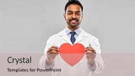  Presentation with cardiology concept - Cool new presentation with medicine cardiology and healthcare concept backdrop and a soft green colored foreground