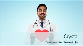  Presentation with cardiology concept - Audience pleasing slide deck consisting of medicine cardiology and healthcare concept backdrop and a cool aqua colored foreground