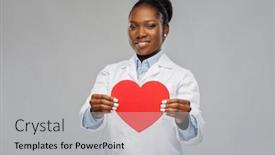  Presentation with red white grey - PPT theme having medicine-cardiology-and-healthcare-concept background and a light gray colored foreground