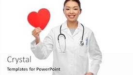  Presentation with cardiology concept - Cool new slide deck with medicine-cardiology-and-healthcare-concept backdrop and a white colored foreground