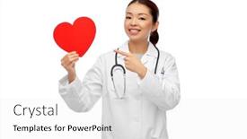  Presentation with cardiology concept - PPT theme with medicine-cardiology-and-healthcare-concept background and a white colored foreground