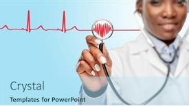  Presentation with doctor african - Cool new slides with medicine-cardiology-and-healthcare-concept backdrop and a arctic colored foreground