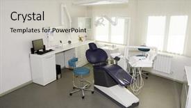  Presentation with orthodontics orthodontic model and dentist - Cool new presentation with medical cart - dentist cabinet backdrop and a  colored foreground