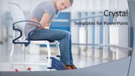  Presentation with patient care - Presentation theme with patients feeling not well enough background and a light blue colored foreground