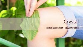  Presentation with plantain - Colorful slide deck enhanced with plantain leaves on knee outdoors backdrop and a cream colored foreground