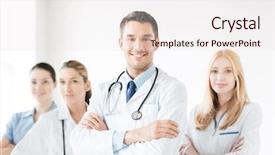  Presentation with medical concept - Amazing presentation design having medicine concept - attractive male doctor backdrop and a lemonade colored foreground