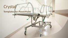  Presentation with emergency medicine - Slides consisting of medicine concept - gurney or wheel background and a sky blue colored foreground