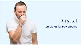  Presentation with asthma - PPT theme having medicine concept isolated over blue background and a white colored foreground