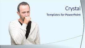  Presentation with asthma - Cool new PPT layouts with medicine concept isolated over blue backdrop and a  colored foreground