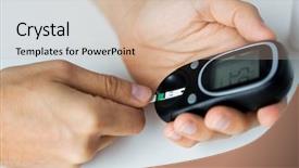  Presentation with home health care - Presentation theme consisting of medicine diabetes glycemia health care background and a lemonade colored foreground