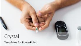  Presentation with home health care - Cool new slides with medicine diabetes glycemia health care backdrop and a white colored foreground