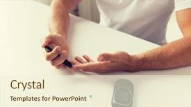  Presentation with home health care - Slides consisting of medicine diabetes glycemia health care background and a  colored foreground