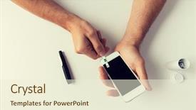  Presentation with home health care - Slides with medicine diabetes glycemia health care background and a  colored foreground