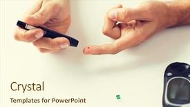  Presentation with home health care - Colorful PPT layouts enhanced with medicine diabetes glycemia health care backdrop and a  colored foreground