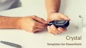  Presentation with home health care - Slide deck featuring medicine diabetes glycemia health care background and a  colored foreground