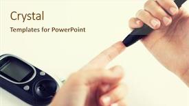  Presentation with home health care - PPT layouts consisting of medicine diabetes glycemia health care background and a  colored foreground