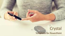  Presentation with home health care - Beautiful presentation featuring medicine diabetes glycemia health care backdrop and a  colored foreground