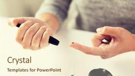  Presentation with home health care - Beautiful presentation theme featuring medicine diabetes glycemia health care backdrop and a cream colored foreground