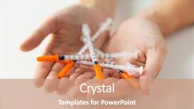  Presentation with health care - Cool new PPT theme with medicine diabetes health care backdrop and a coral colored foreground