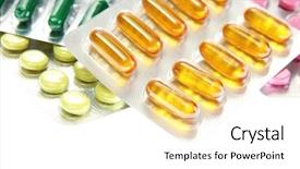  Presentation with capsules - PPT layouts having medicine drugs - capsules and pills packed background and a white colored foreground