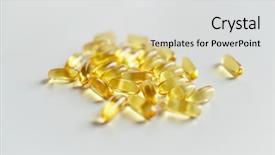  Presentation with food supplements - PPT theme consisting of medicine drugs healthcare food supplements background and a light gray colored foreground