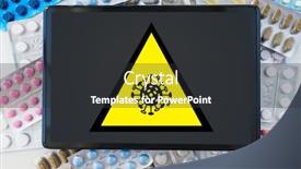  Presentation with coronavirus pills - PPT layouts with medicine-epidemic-and-healthcare-concept background and a dark gray colored foreground