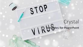  Presentation with epidemic - Audience pleasing slide deck consisting of medicine-epidemic-and-healthcare-concept backdrop and a light gray colored foreground