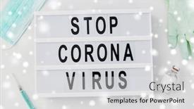  Presentation with white snow - Amazing slide deck having medicine-epidemic-and-healthcare-concept backdrop and a white colored foreground