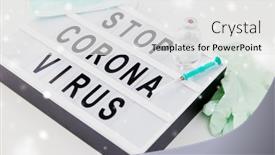  Presentation with caution - Amazing presentation theme having medicine-epidemic-and-healthcare-concept backdrop and a white colored foreground