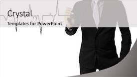  Presentation with heart rate - Presentation theme having medicine hand drawing heart background and a light gray colored foreground
