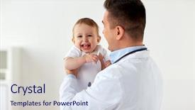  Presentation with medic - PPT layouts enhanced with medicine healtcare pediatry and people background and a sky blue colored foreground