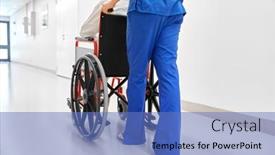  Presentation with home health care - Slide set featuring medicine-health-and-care-concept background and a teal colored foreground