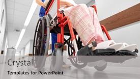  Presentation with home health care - Slide set featuring medicine-health-and-care-concept background and a light gray colored foreground