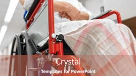  Presentation with home health care - Presentation design with medicine-health-and-care-concept background and a red colored foreground