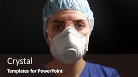  Presentation with black nurse - Theme with medicine-health-and-pandemic-concept background and a wine colored foreground