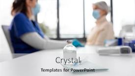  Presentation with vaccination - PPT theme with medicine-health-and-vaccination-concept background and a light gray colored foreground