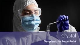  Presentation with medical virus - Slide deck enhanced with medicine-health-and-virus-concept background and a ocean colored foreground