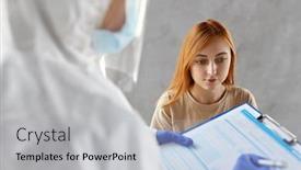  Presentation with making medicine - Beautiful slide deck featuring medicine-health-and-virus-concept backdrop and a light gray colored foreground