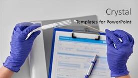  Presentation with medical virus - Amazing presentation design having medicine-health-and-virus-concept backdrop and a light gray colored foreground