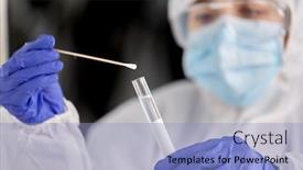  Presentation with medical virus - Beautiful theme featuring medicine-health-and-virus-concept backdrop and a light blue colored foreground