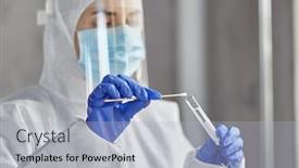  Presentation with medical virus - Cool new PPT layouts with medicine-health-and-virus-concept backdrop and a light blue colored foreground