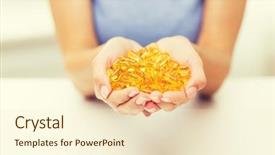  Presentation with fish people - Theme having medicine health care food supplement background and a cream colored foreground