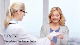  Presentation with certificate - PPT theme enhanced with medicine health care meeting background and a lemonade colored foreground