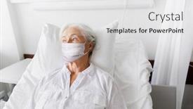  Presentation with medical face mask - Presentation theme enhanced with medicine-health-safety-and-pandemic background and a light gray colored foreground