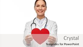  Presentation with cardiology concept - Slide deck consisting of medicine-healthcare-and-cardiology-concept background and a light gray colored foreground